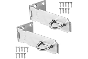 XHYASD 2 sztuki zasuwa 15 cm, rygiel zamkowy, rygiel ze stali nierdzewnej 304, zasuwa zasuwka, zasuwa bezpieczeństwa ze śrubami do kłódki, szafy, bram