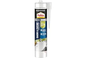 PATTEX Bagni&Cucine Premium Silicone Trasparente Sigillante, Silicone Cucina e Bagno Multimateriale e Impermeabile, Sigillante Antimuffa per Sanitari, 1 Cartuccia da 280 ml