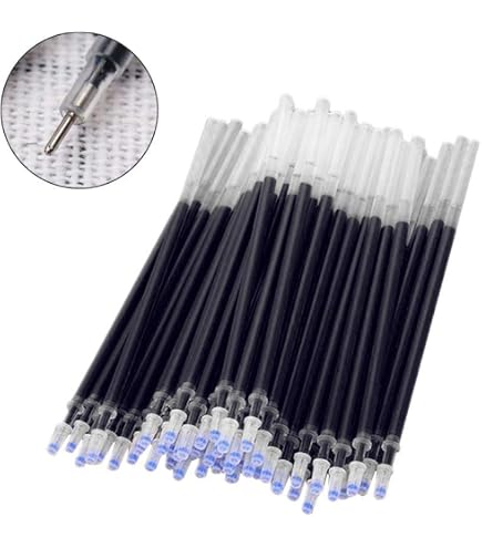 30 Ricariche Per Penna Gel Nere PATIKIL - Punta Fine 0.5mm, 110mm, Universali