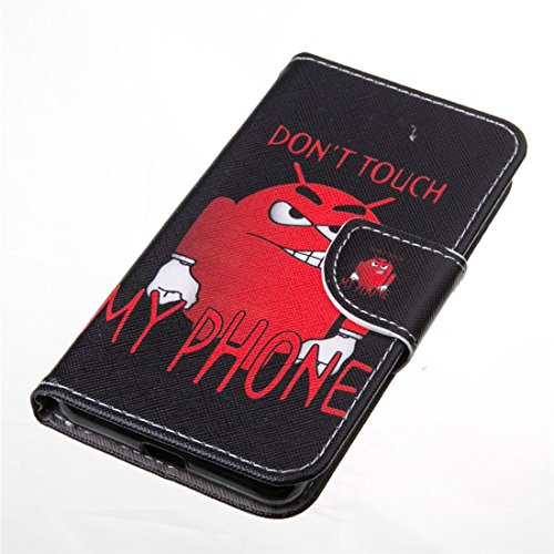 Jepson Huawei Honor 6 (5,0 Zoll) Premium Lederhülle Flip Case – Bookstyle Folio Cover Kartenfächer Magnetverschluss und Standfunktion PU Leder Etui für Handytasche Schutzhülle Bunt Muster. - 2
