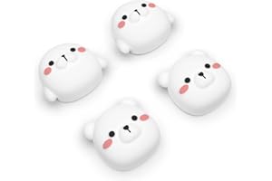 PlayVital Copri Analogici per Nintendo Switch/OLED Joycon,Cover Levette Analogiche Joystick Thumb Grip Cap in Silicone per Nintendo Switch Lite(2 Paia)-Orso Polare&Foca