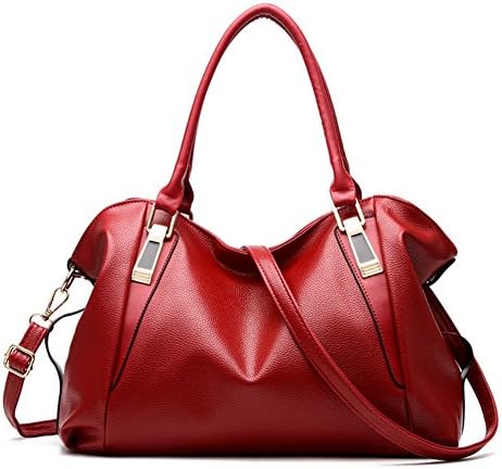 Dreamaccess ALL MATCH Leather Women Daily Clutch Cross Body Shoulder Handbag Wine Red