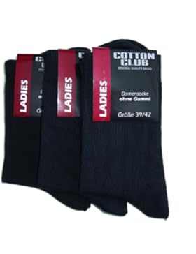 6 Paar Gesundheitssocken Cotton Club Damensocken Socken Ohne Gummi Gummizug Baumwolle Diabetiker geeignet
