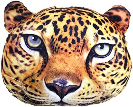 Wiboyeu 4D Lifelike Tiger Leopad Lion Plush Pillow- 40X38 CM Leopad