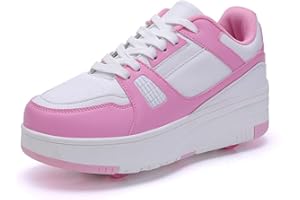 ENEN Scarpe con Rotelle Bambina, Outdoor Sportive Scarpe da Skateboard, 4 Ruote Skateboard Sneakers Multisport Scarpe da Ginnastica da Pattini per Ragazze e Ragazzi