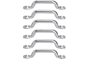 WBZOWRB 6 Piezas Ojales De Acero Inoxidable,Ganchos De Montaje,Orificios para Tornillos De 5 Mm Kit De Ojales De Montaje En Cubierta De Hardware Marino