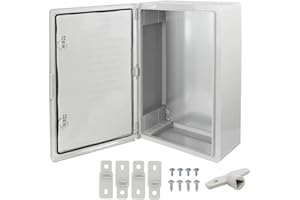 RALERTREIK Schrank mit Montageplatte verzinkt, leerer Schaltschrank Leergehäuse Elektroschrank ABS Kunststoff 350x500x190 Schutz IP65 grau