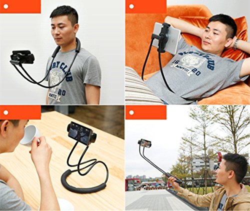 Ecoolbuy flessibile porta cellulare collana lungo braccio collo Lazy smartphone e supporto per iPhone iPad Air tablet 4Â â€“Â 25,4Â cm (collo stand-2)