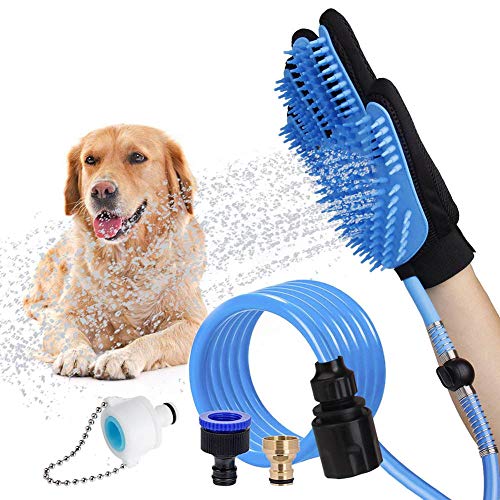 Grizack Pet Dog Bathing Tool Washing Glove Shower Kit Adjustable Bath Glove Clean Accessories Pets Products