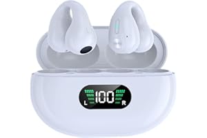 XMENHA Wireless Ear Clip Air Bone Conduction Headphones Open Ear Kopfhörer kabellos Bluetooth Mini Luftleitung Knochenschall Sportkopfhörer mit Mic wasserdicht Wireless Knochenkopfhörer Sport Laufen Gym