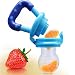 Cute Baby Infant Food Fruits Soft Bite Nipple Feeder Pacifier Feeding Tool And Extra Silicon Teat Blue