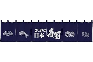 CAGFINY Rideau de restaurant de style japonais à suspendre en tissu Noren - Décoration horizontale pour bar à sushi - 150 x 40 cm