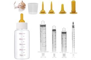 ANGYANG Pet Feeding Kit for Kitten and Puppy Silicone Feeding Pacifier,10in1 Feeding Utensils, Bottles for Nursing, Pet Medicine Feeder Syringe for Pets and Wildlife