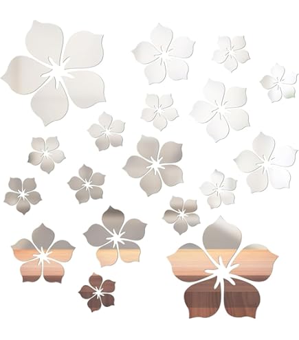 Hocadrv Lot De 24 Carreaux De Miroir Hexagonaux - Autocollants Muraux En Acrylique - Décoration Murale Pour La Maison, La Salle De Bain, Le Salon, La Chambre à Coucher - Argenté