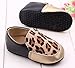 Toddler Baby Infants Leopard Crib Shoes Boy Girl Soft Sole Shoes Prewalker (6-12 months, khaki)