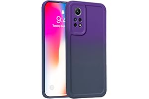 YUXING Funda Silicona para Xiaomi Redmi Note 12 Pro 4G / Note 11 Pro 5G/4G, Diseño Degradado Carcasa Suave Antichoque Bumper Case Cover con Protección de la Cámara (Violeta)
