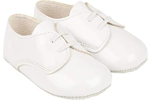 Early Days Baypods, B010 Lace up Gibson Style Pre Walker Baby Shoes Made in The Softest Faux Leather, Made in England