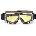 CRG Sports Vintage Aviator Pilot Style Motorcycle Cruiser Scooter Goggle T13 T13BCB - Parent