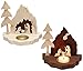 Produktbild Unbekannt Sigro 2 Sortiert flach Geschnitzt Heilige Familie Ornament mit Teelichthalter, 14 x 9 cm, Natur/braun
