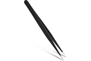 Qianyu ESD pęseta ze stali nierdzewnej, precyzyjna pęseta modelarska, nie ząbkowana, pęseta do komputerów, elektronicznych napraw, biżuterii, precyzyjnych prac laboratoryjnych