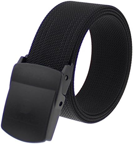 ROCKWAYUnisex Fish Line in Nylon with Airport Friendly YKK POM Buckle Tactical Belt Black