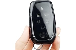 XMSCN Funda para llave de auto Toyota, para Toyota Camry Land Cruiser, Sienna Venza Hilux Fortuner Highlander Tundra Corolla Prius 4/5/6 botones, accesorio para llave de mando a distancia inteligente
