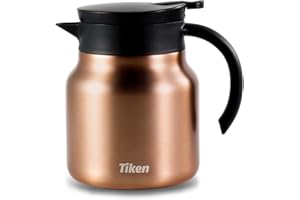 Tiken 800ML Thermos per Caffè, Caraffa Termica in Acciaio Inossidabile a Doppia Parete, Isolata per Bevande Calde e Fredde