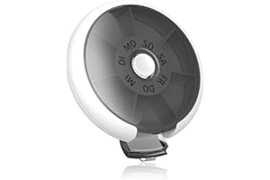 YSDYY Małe przenośne pudełko na lekarstwa, 7-dniowe pudełko na tabletki, okrągłe pudełko na tabletki, mini pudełko na tabletki z ściankami działowymi, odpowiednie do przechowywania tabletek i tabletek