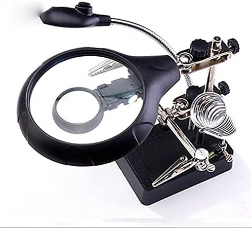 With power lamp function magnifying glass 10 times stand Magnifier desktop cell phone repair soldering iron