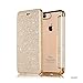Produktbild iPhone 6S Hülle,iPhone 6 Lederhülle,Handytasche in Farbe Gold,Leweiany iPhone 6 6S Hülle Elegant Luxus Ultra Dünn Shinning Glänzend Glitzer Bling Leder Wallet Tasche Flip Wallet Brieftasche Ledertasche im Bookstyle mit Kreditkartenfach Handyhülle Etui Schale,Kristall Klar Durchsichtig Rückschale Flexiblem Weiche Silikon Schutzhülle Plating TPU Transparent Zurück mit Überzug Farbig Rahmen Hülle für Apple iPhone 6/6S 4.7 Zoll