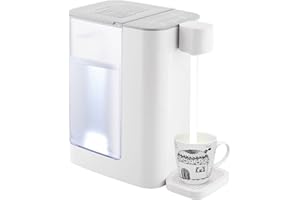 WINPANG 2000W Distributore di acqua calda istantanea, Dispenser Acqua Calda Rapida con 5 Temperature Regolabili, Serbatoio 3L Trasparente, Materiale Plastica e Silicone Alimentare, Bianco