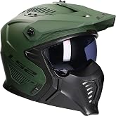 LS2, Casco jet modular moto DRIFTER solid mat military green 2206, XS