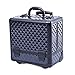 MUA LIMITED Professional Makeup Beauty Trolley, 8 Tray Makeup Artist Aluminium Case on Wheels, Cosmetic Storage Organiser, Black Diamond Design
