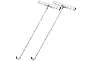 Happyyami 2 ganci per pozzetti in acciaio inox, gancio a T, gancio di sollevamento in metallo