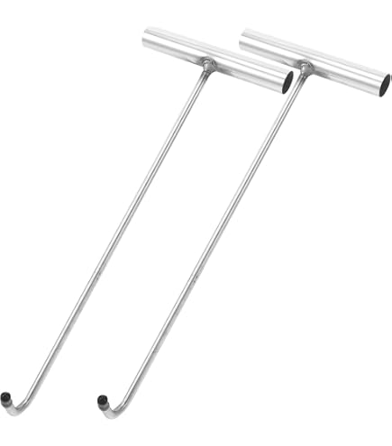 3er-Set Kanaldeckelheber – 30cm, Edelstahl, T-Griff – Für Schachtdeckel, Gullideckel – Robust, Rostfrei, Ergonomisch – Vielseitig Einsetzbar