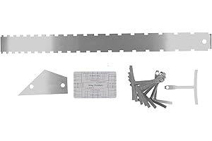BIZOFFT Gitarren-Messwerkzeug-Set, Gitarren-Akkord-Lineal Praktischer Profi zum Messen von Gitarrensaiten für Gitarren-Messwerkzeuge(Silber)