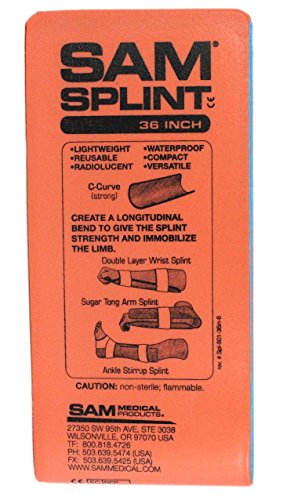 SAM Splint Flat Fold, 36 Orange by SAM Medical