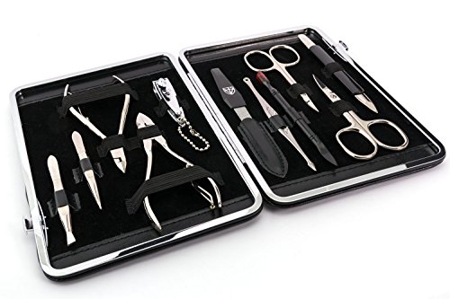 Drei Schwerter | Exklusives 11-teiliges Maniküre – Pediküre – Nagelpflege-Set / Etui | Qualität – Made in Solingen (000668) - 2