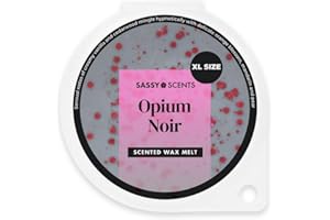 Sassy Shop Wax - Scented Wax Melt, Opium Noir - Organic Soy Blend Wax Melts - Luxurious, Long-Lasting Fragrances for Any Living Space - Vegan Friendly, XL Size 70g