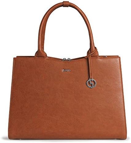 SOCHA SO-STRAIGHT-LINE-COGNAC Designer Business Bag StraightLine for Women 39.11 cm (15.6 Inches)