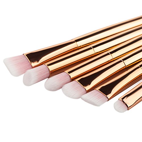Oshide 6 Stück Make up Pinsel Sets Foundation Bürste Augenbrauen Lidschatten Lidstrich Eyeliner Blending Brush Kosmetik Pinsel – Rose Gold - 4