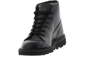 Grafters Mens Original Coated Leather Retro Monkey Boots