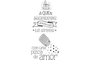 Capitan Vinilo – Pack 2 Vinilos de Pared Decorativos para la Cocina – Pegatinas Cocina Decorativas - Frases Decorativas Pared Cocina - Vinilo Decorativo Cocina (Nº02, 40x50cm)