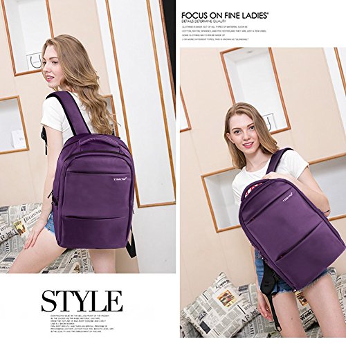 Norsens Notebook Laptop Rucksack 15 6 Zoll Gepolstert Wasserdichter Business Rucksack Damen Purple