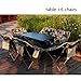 Produktbild Klapptisch Aluminiumlegierung, Falten Tisch, Draussen Klappstuhl, Quadrat Essen Tabelle Computer Schreibtisch Für Camping, Picknick, Strand, Wandern, Reise, Angeln (Color : Table+6 chairs)