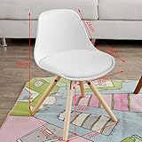 SoBuy® Kinderstuhl, Stühlchen, Sitzhocker, Sitzhöhe 35cm, weiß, FST46-W - 3