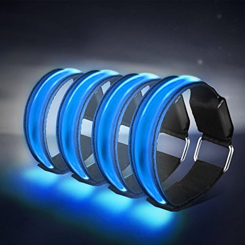 Molee High Visibility Armband With LED Pack Of Four (Blue)