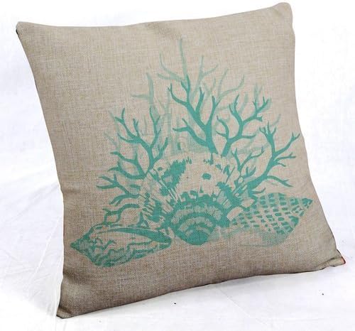 Huirong Pillowcase Design Sea Ocean Coral Pillow Protector, Best Pillow Cover(Size 18 X 18 inch(45 X 45 cm) One side printing)