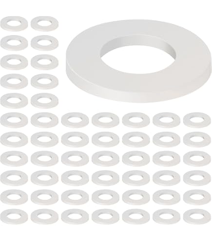RONDELLE,M12X17mmX1mm--Joint'étanchéité isolant en plastique blanc, 100 pièces, rondelle
