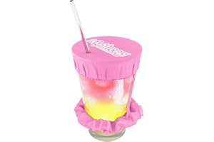NightCap - Original Drink Cover Scrunchie, As Seen on Shark Tank - Anti-Spike Drink Protector for Women - Reusable Drink Cover Scrunchie - Fits Most Cups & Glasses, Washable - Pink